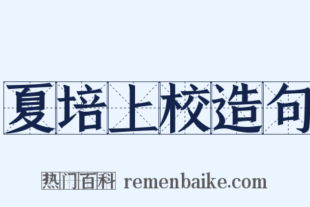 夏培上校造句是什么意思的图片